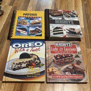 Nestle, Oreo, & Hershey's Dessert Cookbooks set of 4